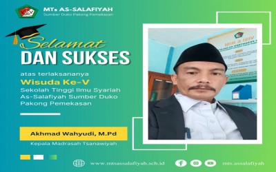 MTs As-Salafiyah Ucapkan Selamat atas Terlaksananya Wisuda Ke-5 STISA Pakong Pamekasan