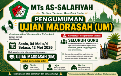 MTs As-Salafiyah Komitmen Sukseskan Ujian Madrasah dengan Tertib dan Jujur